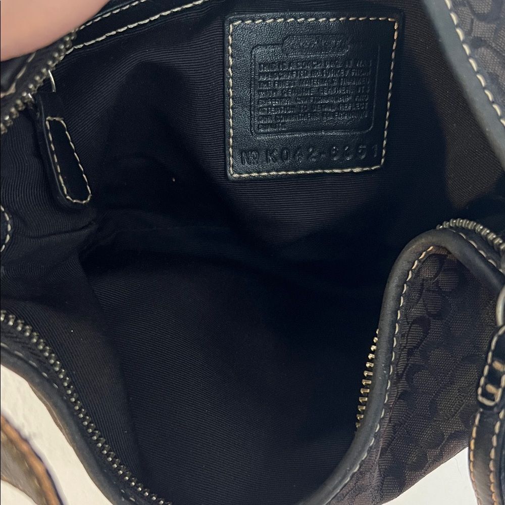 Coach Vintage Black Mini Hobo Soho Signature Canvas Shoulder Bag Y2K 90s Retro - Picture 11 of 15